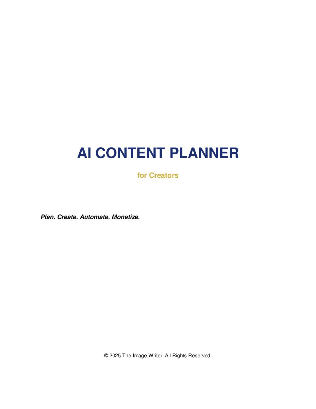 AI Content Planner