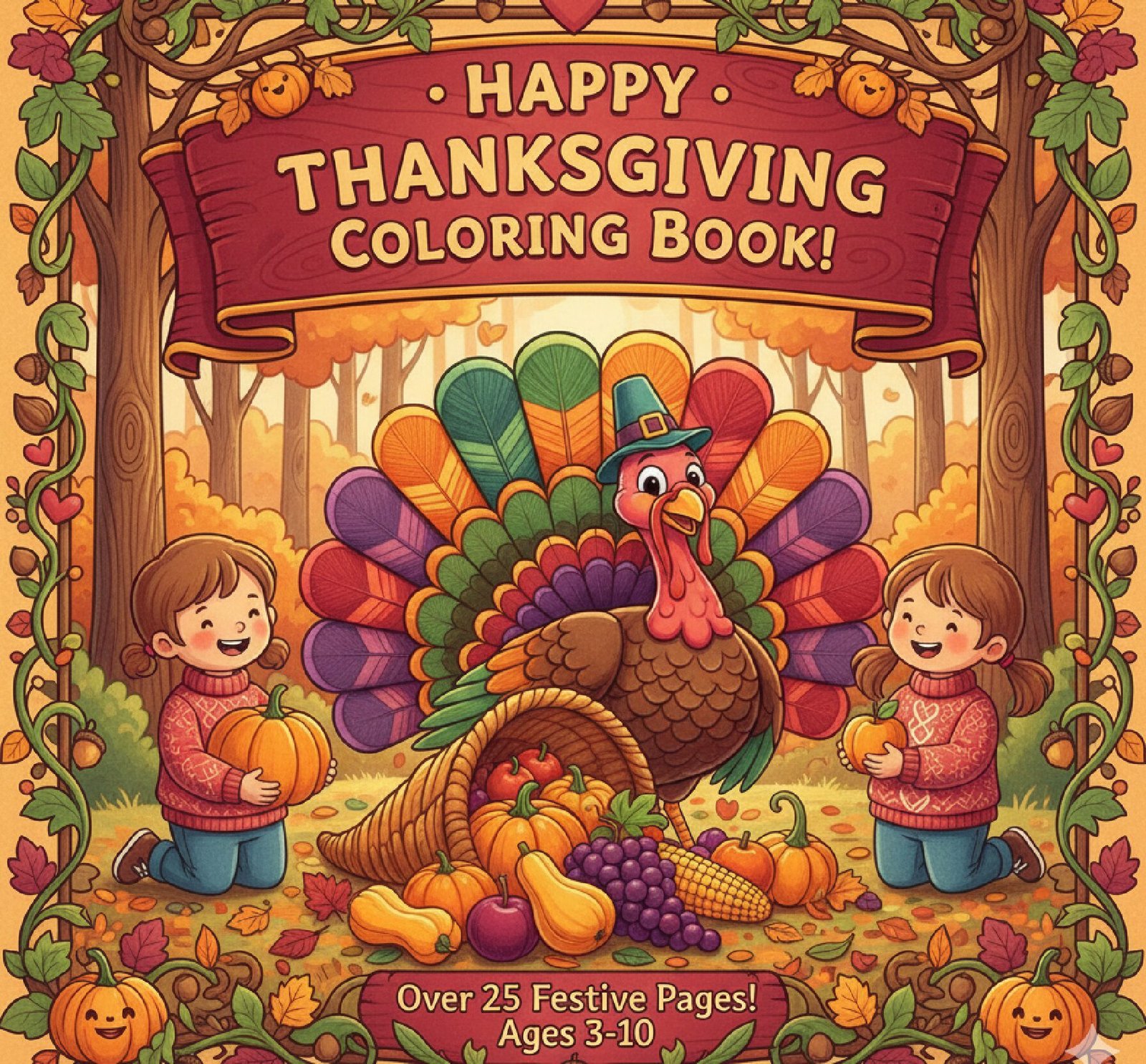 Happy Thanksgiving Coloring Pages